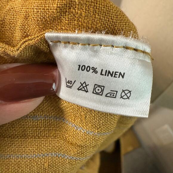 Women's Linen Tales Amber Striped 100% Linen Big Bag Tote Carryall NEW - Picture 6 of 11